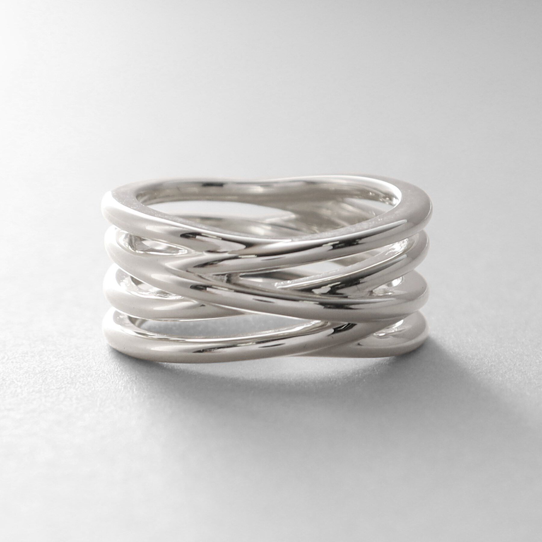 COCOSHNIK ONKITSCH「シルバー クロッシングラインリング」|リング|