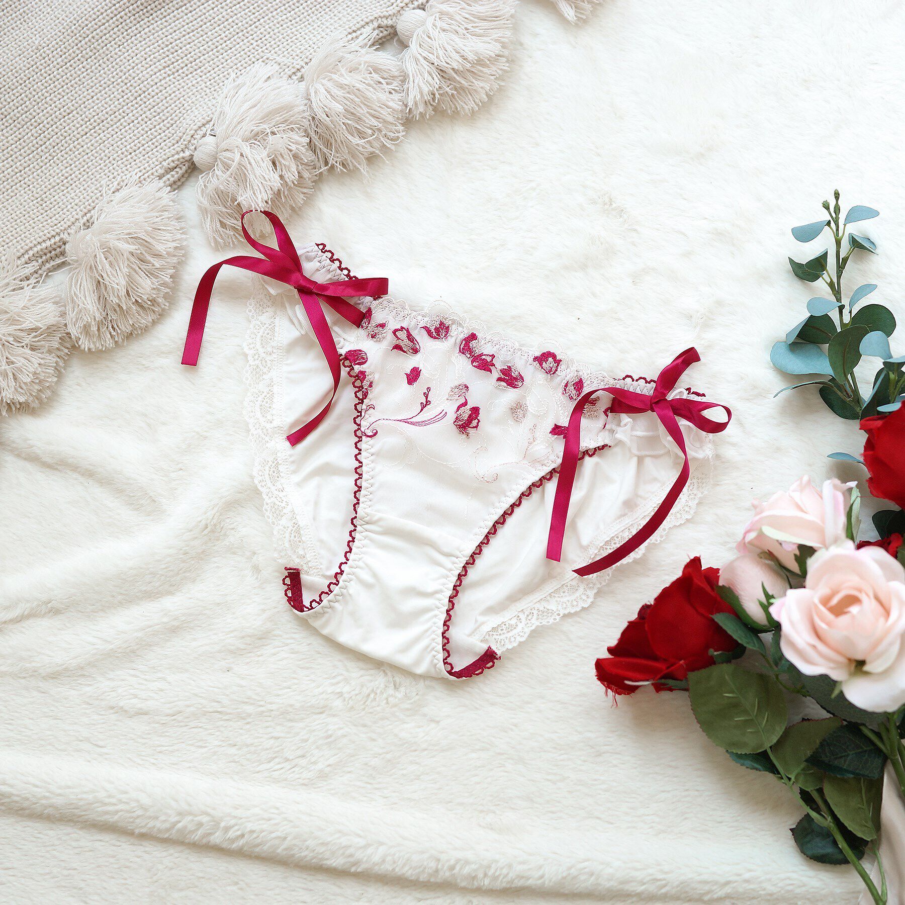 Risa Magli「アンジェル リボンショーツ」|インナー|レッド(061)