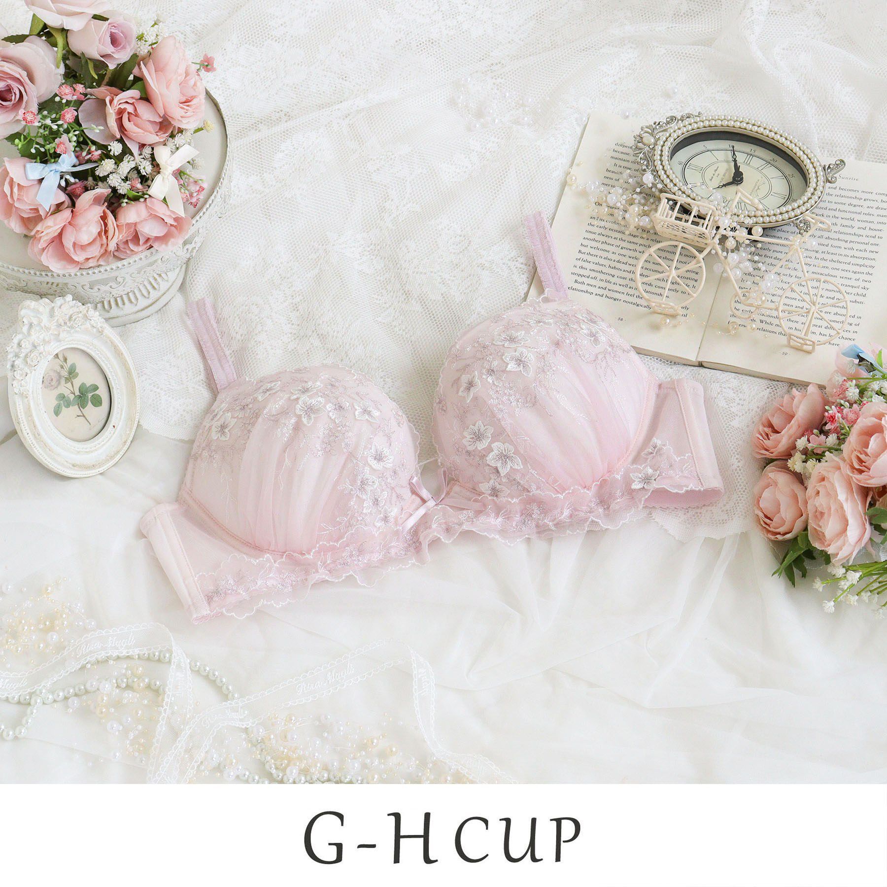 Risa Magli「フリート ブラジャー (G-H) ＜Glamor Bra／サイドすっきりタイプ＞」|インナー|ピンク(071)