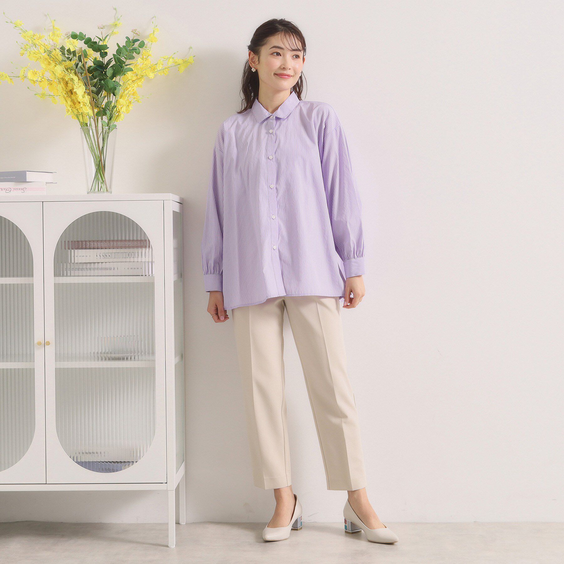 ITS&rsquo;DEMO「【手洗い可】バックギャザーブラウス」|シャツ・ブラウス|