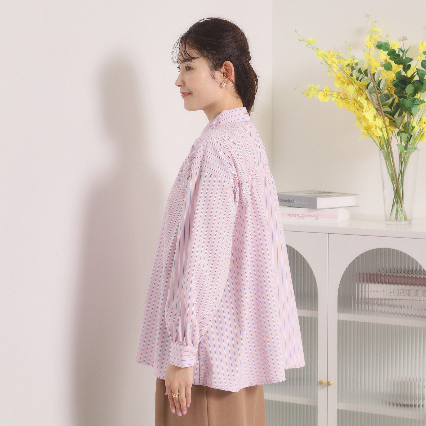 ITS&rsquo;DEMO「【手洗い可】バックギャザーブラウス」|シャツ・ブラウス|