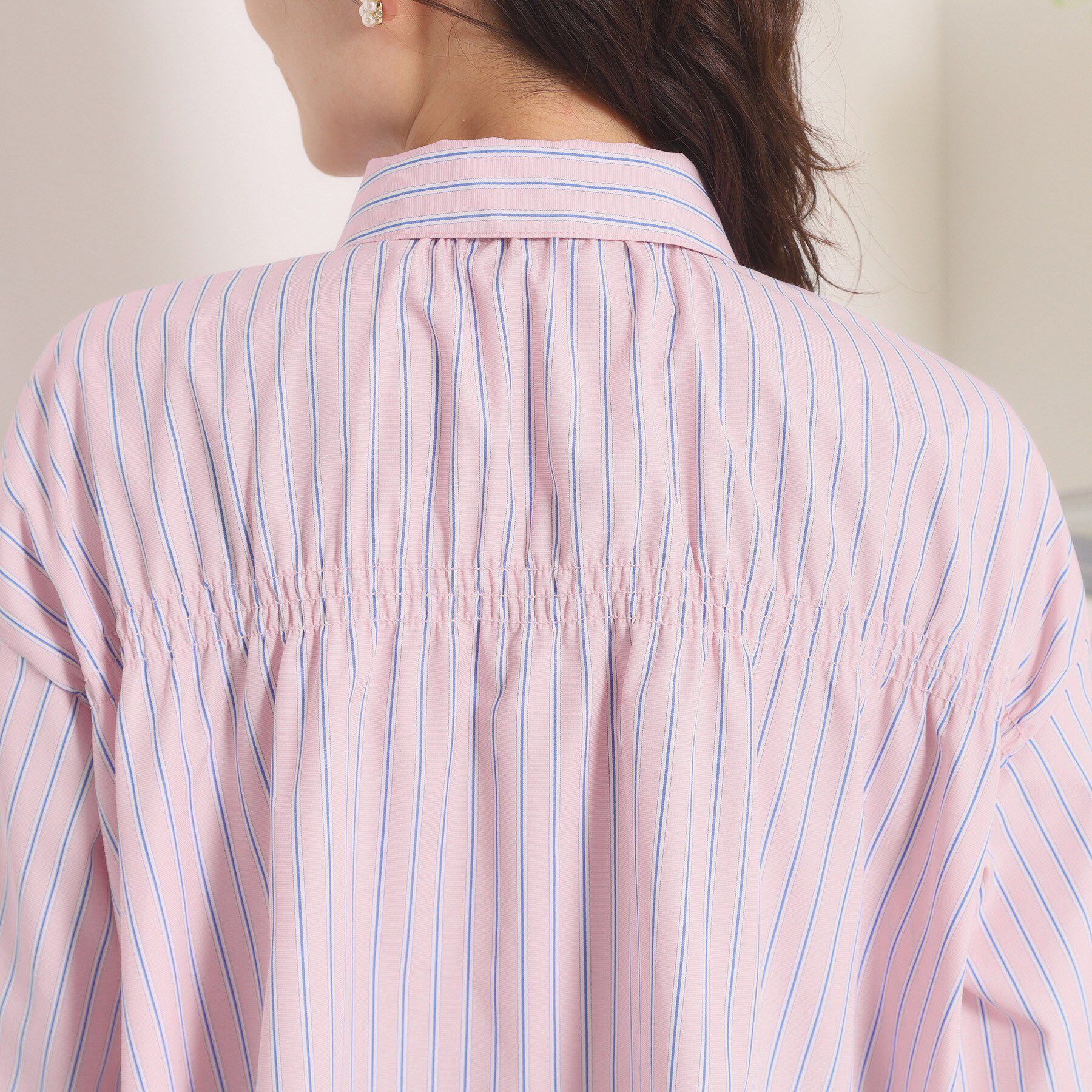 ITS&rsquo;DEMO「【手洗い可】バックギャザーブラウス」|シャツ・ブラウス|