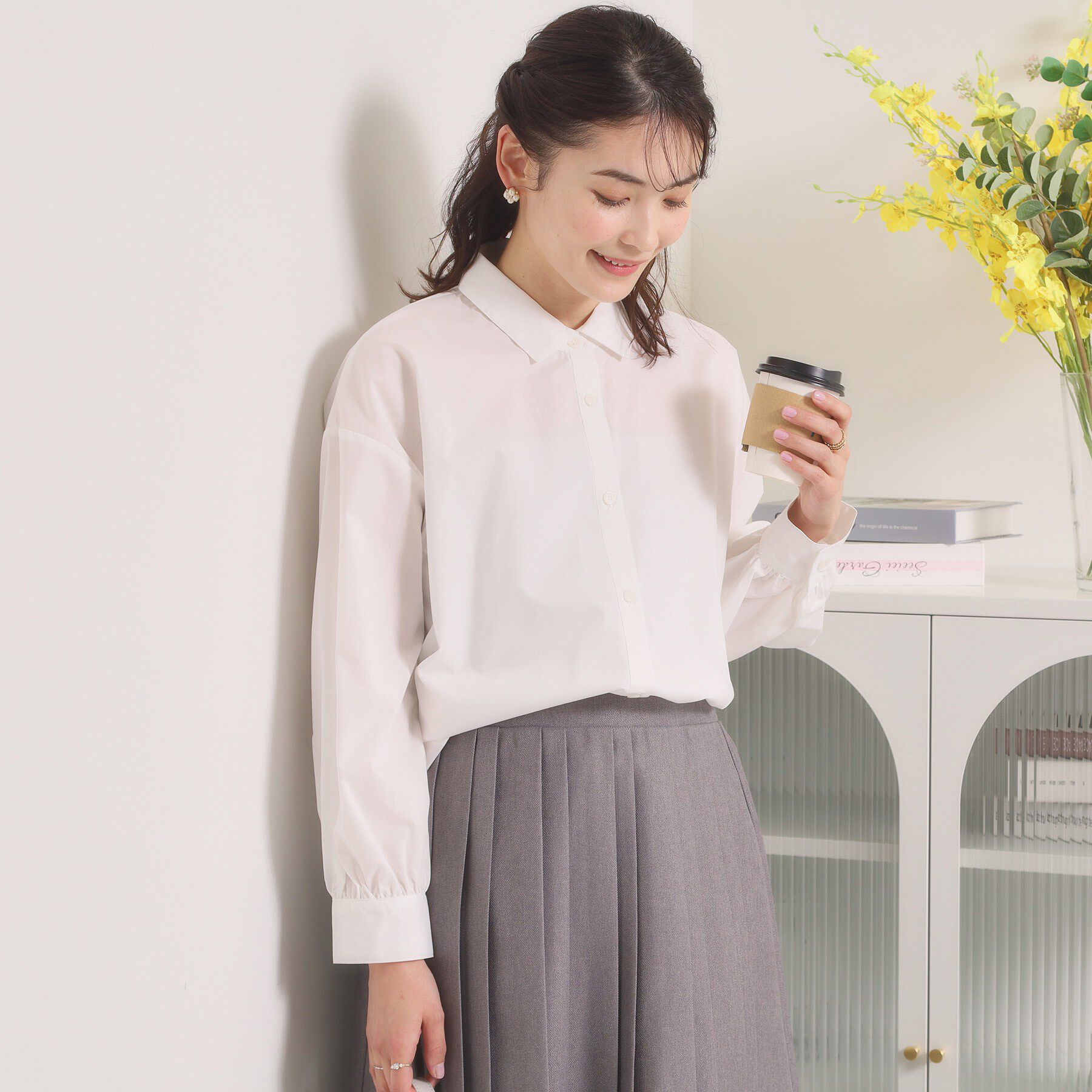 ITS&rsquo;DEMO「【手洗い可】バックギャザーブラウス」|シャツ・ブラウス|