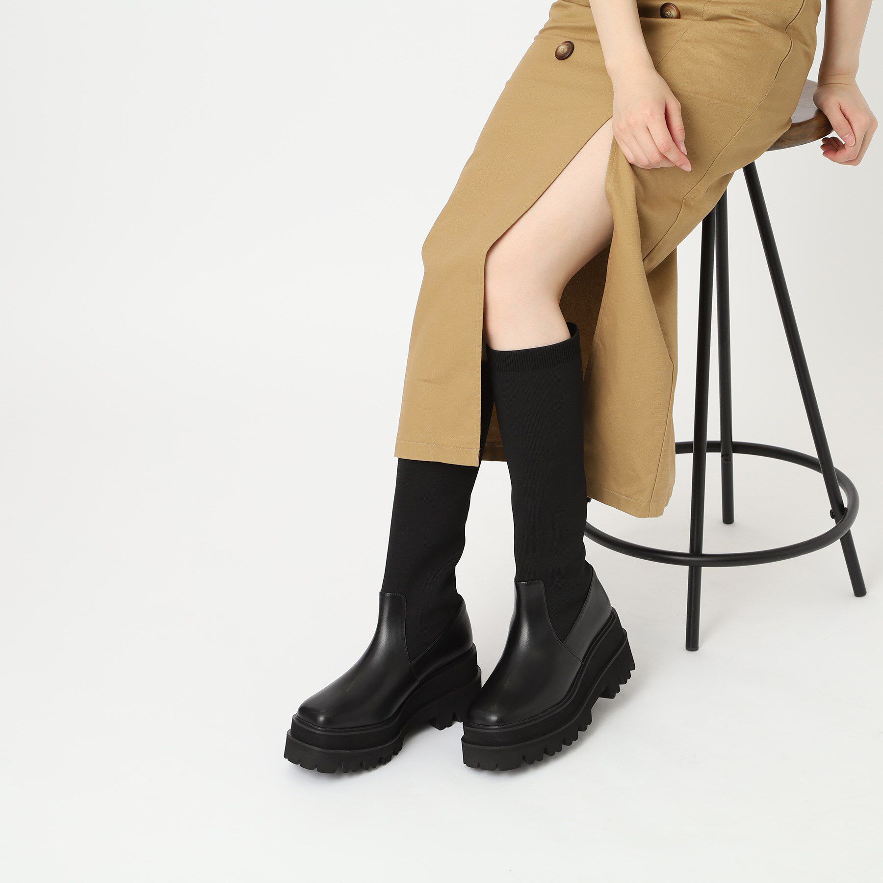 ESPERANZA「ニットロングブーツ」|ショートブーツ|