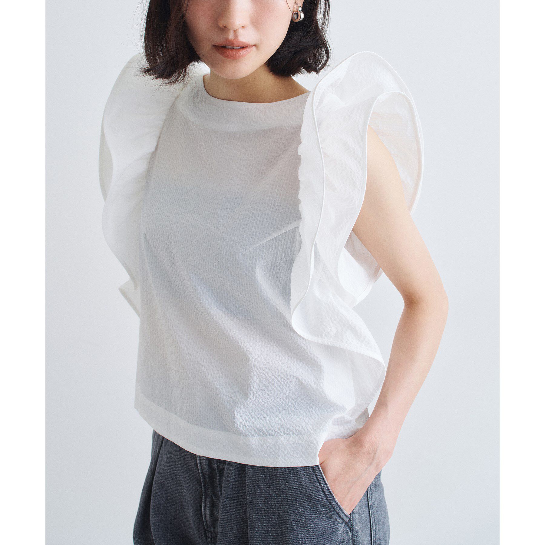 CODE A「ruffle drama blouse」|シャツ・ブラウス|