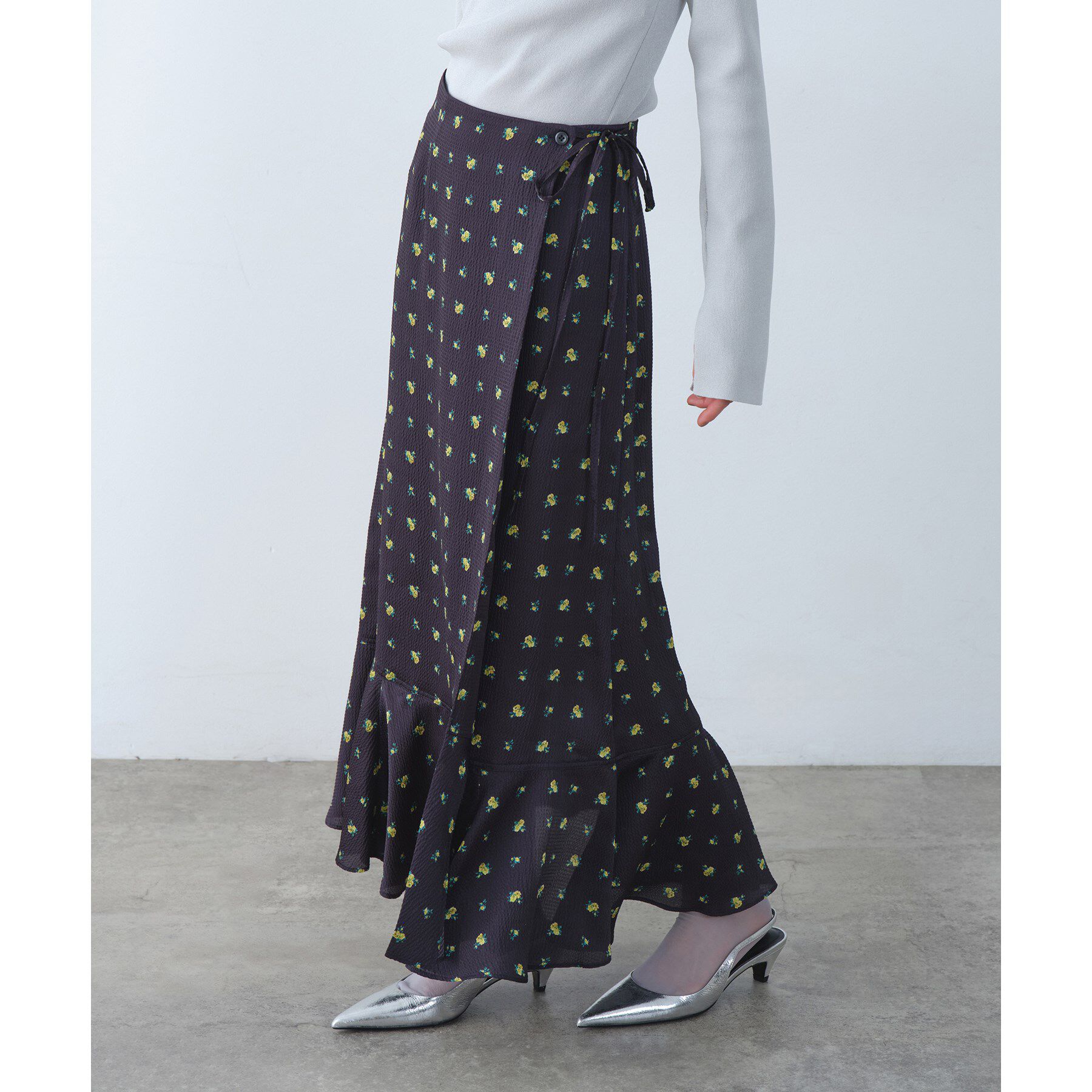CODE A「blooming flower wrap skirt」|スカート|