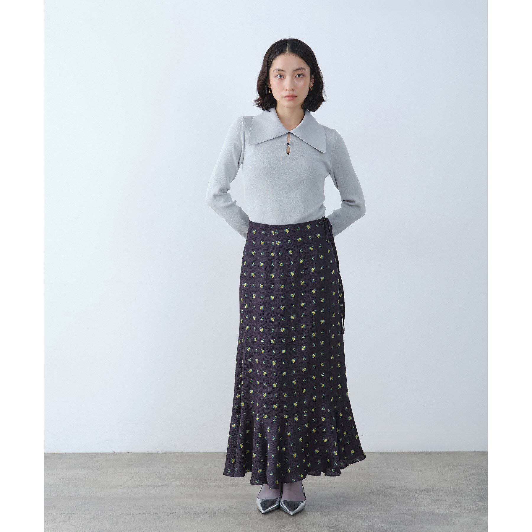 CODE A「blooming flower wrap skirt」|スカート|