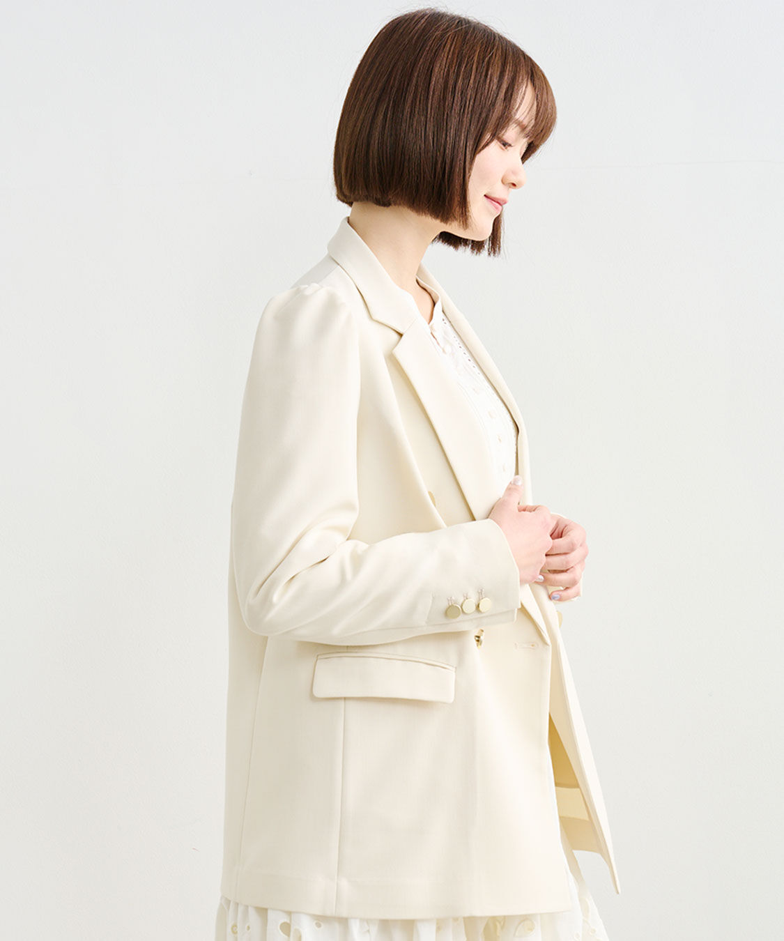 COCO DEAL「パフスリーブジャケット」|テーラードジャケット|