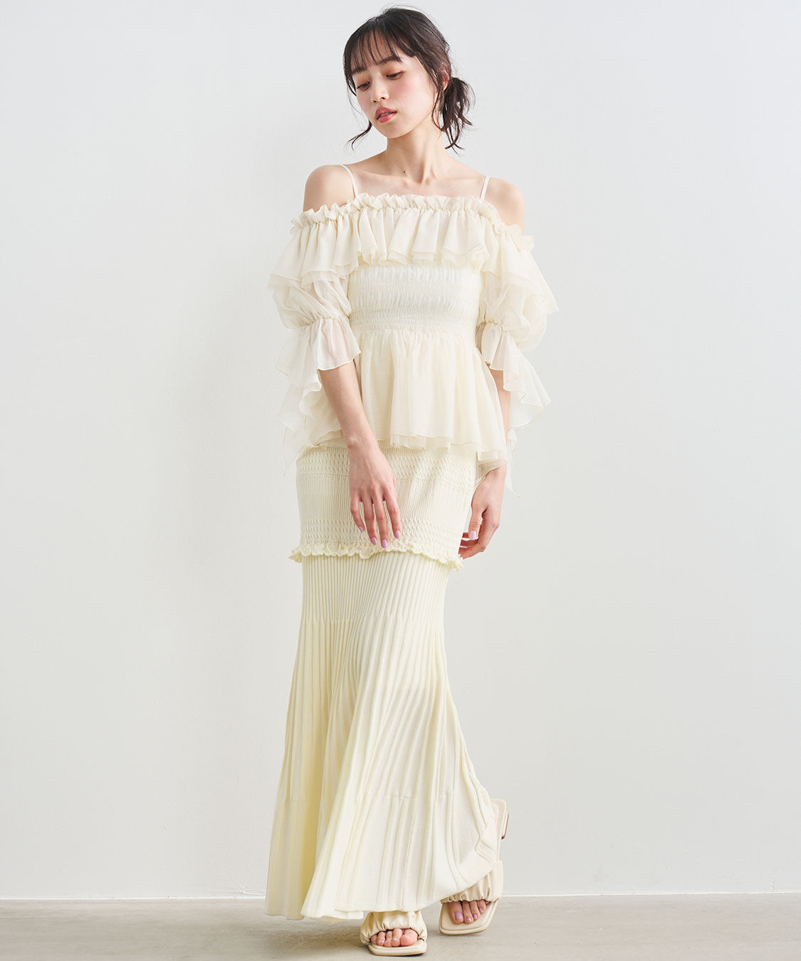 COCO DEAL「柄編みニットマーメイドスカート」|スカート|