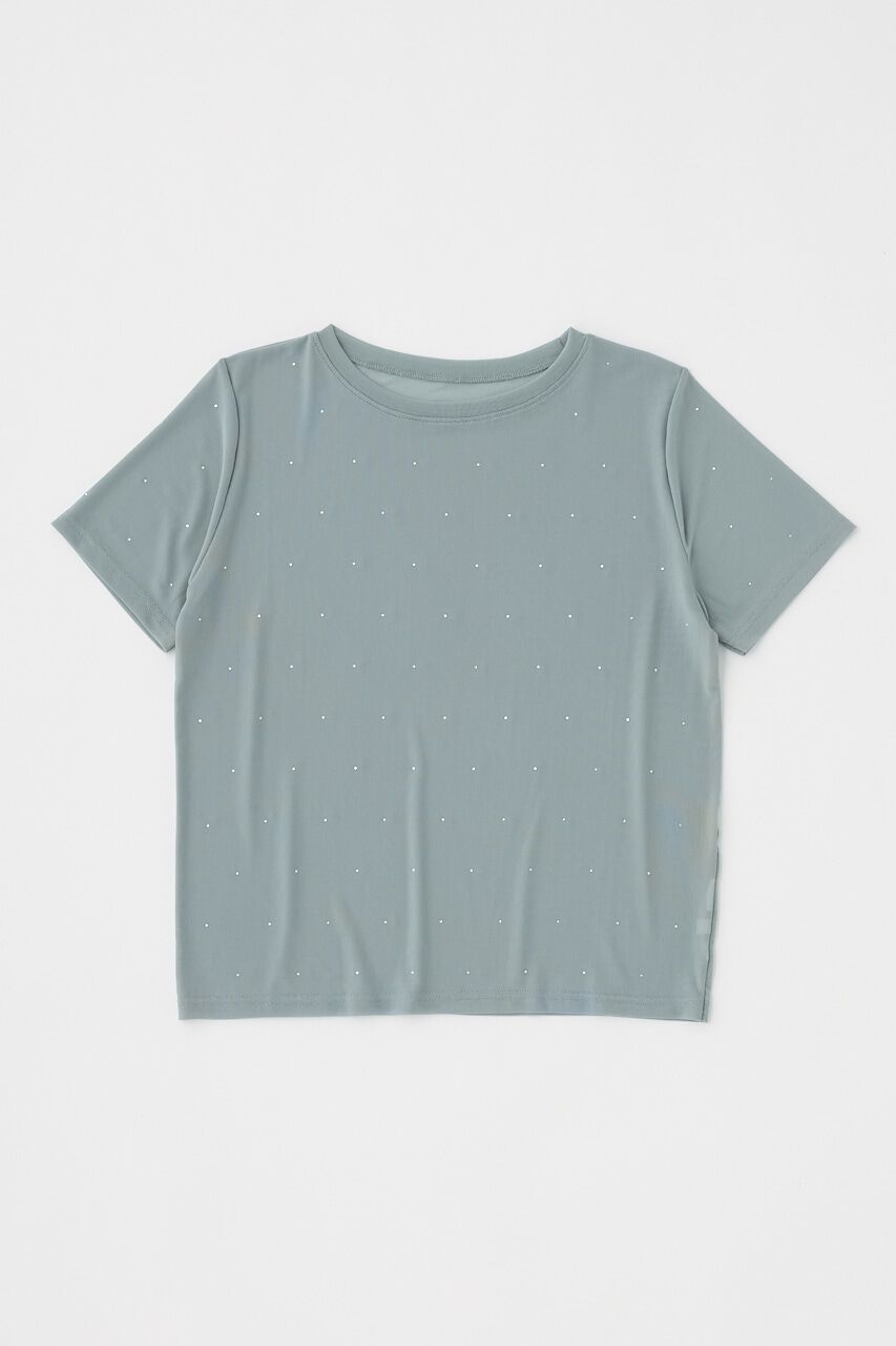 MOUSSY「RHINESTONE SHEER Tシャツ」|Tシャツ・カットソー|