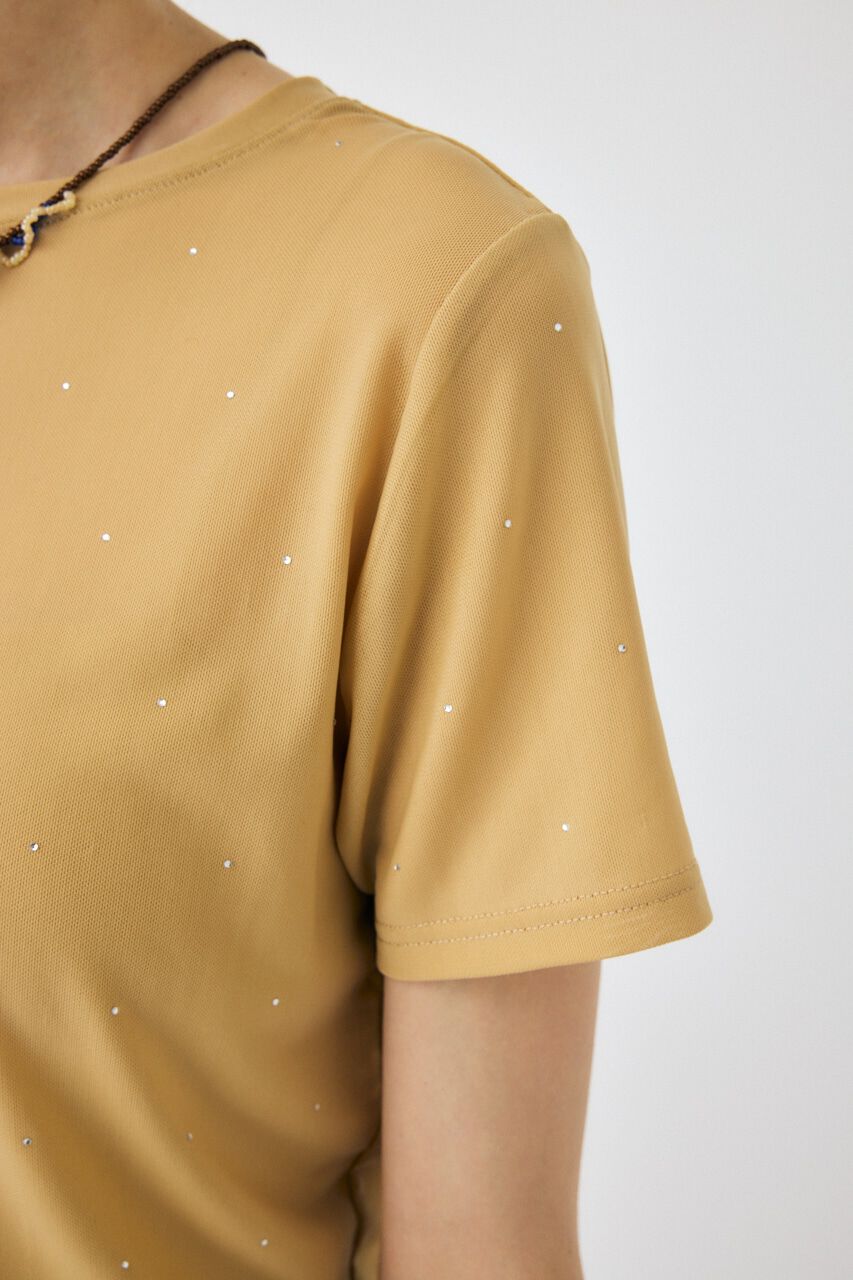MOUSSY「RHINESTONE SHEER Tシャツ」|Tシャツ・カットソー|
