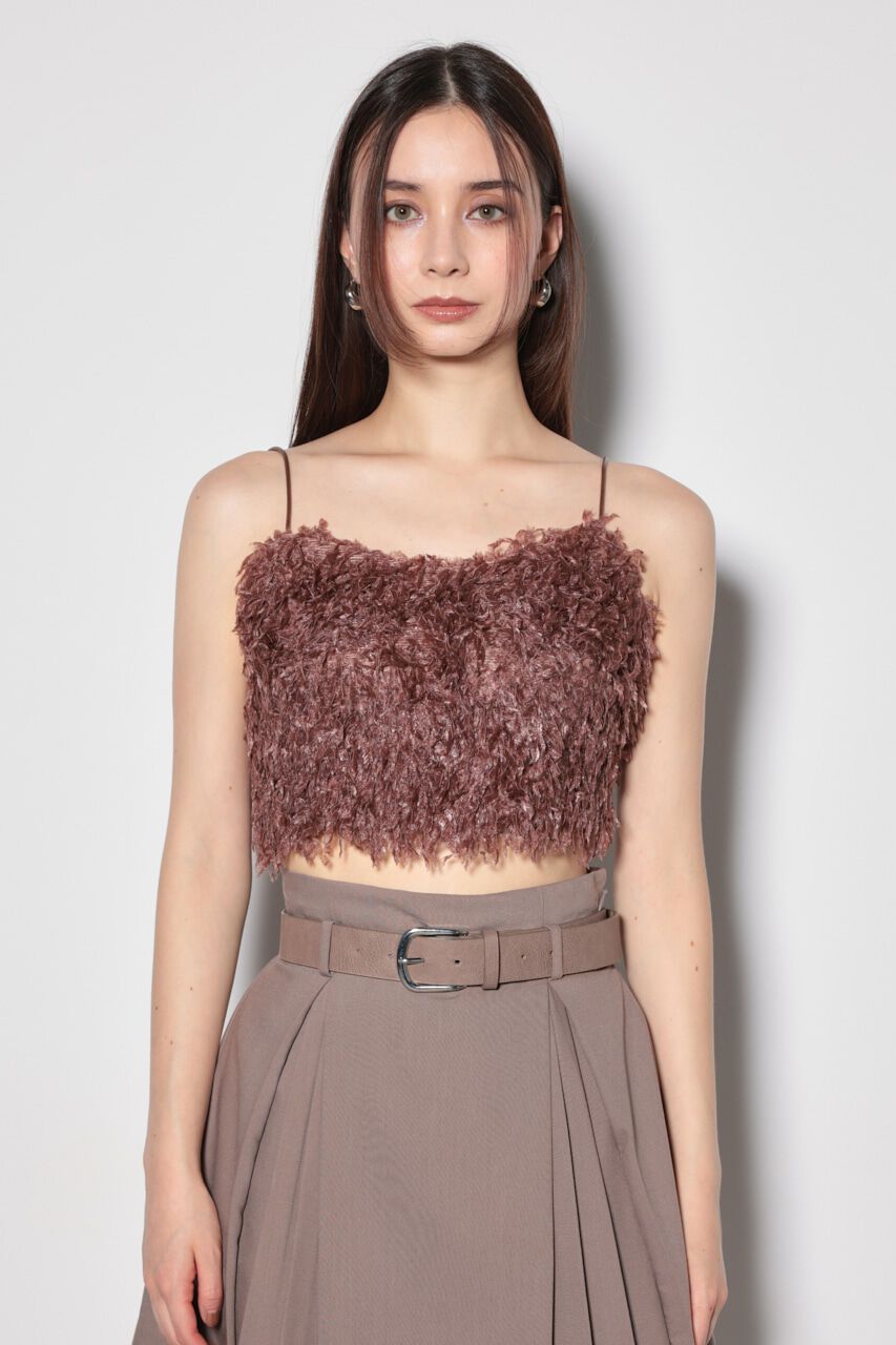 rienda「フェイクフェザービスチェ」|キャミソール|