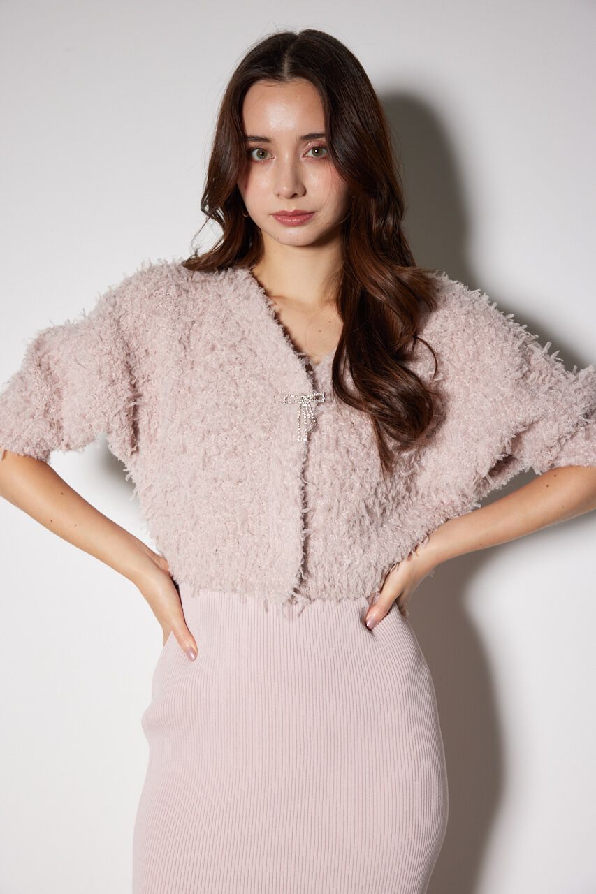 rienda「リボンカーデセットニットワンピース」|ワンピース|