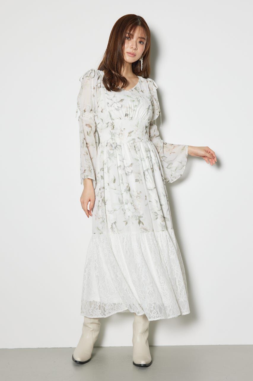 rienda「2WAYレースドッキングフレアワンピース」|ワンピース|