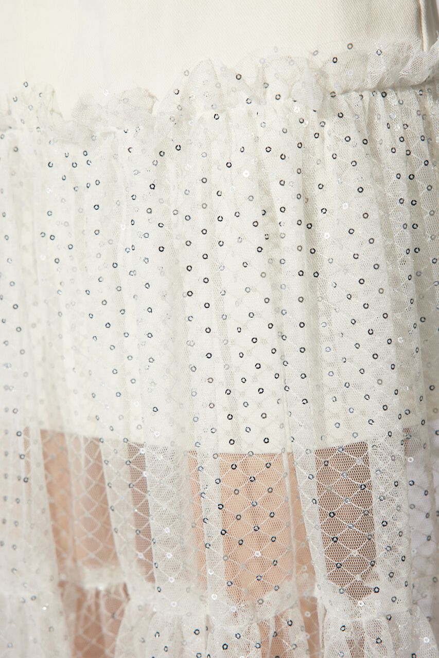 rienda「シアーコンビフレアジャストウエストスカート」|スカート|