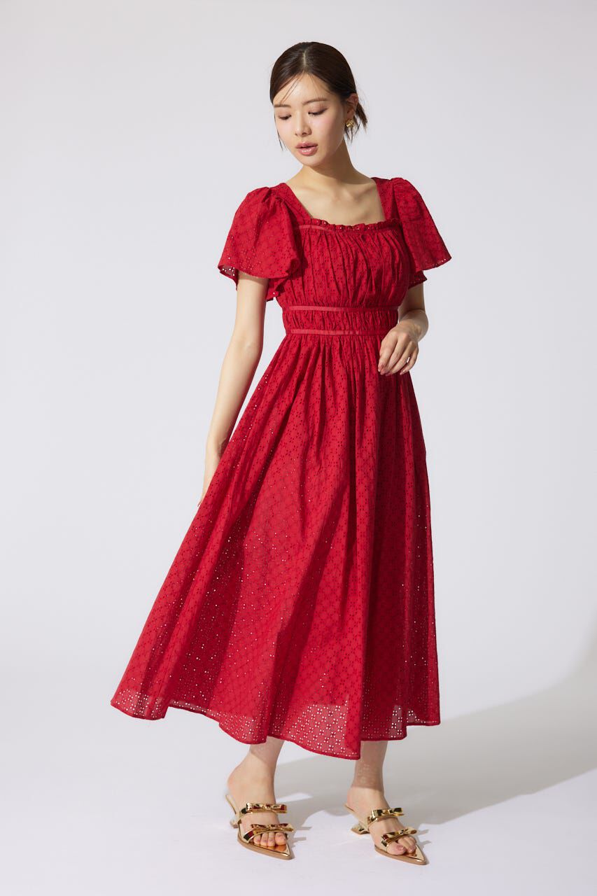 rienda「コットンレースフレアワンピース」|ワンピース|