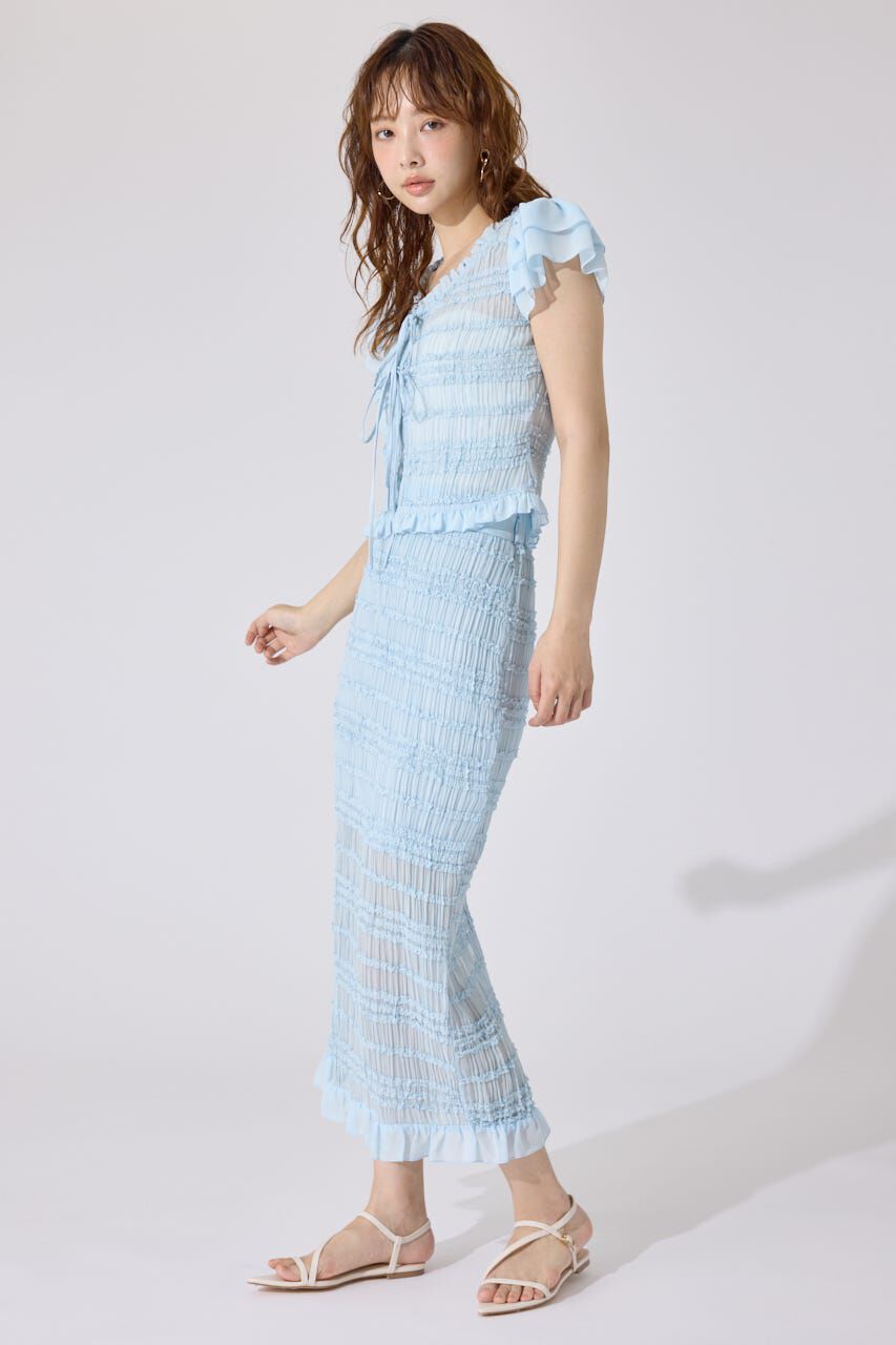 rienda「シャーリングカットフリルスカート」|スカート|