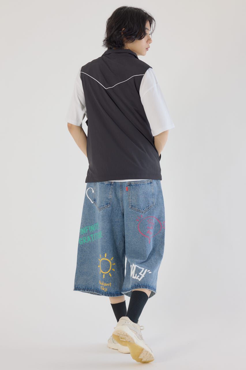 RODEO CROWNS「ドロストスタンドネックベスト」|ダウンベスト・ベスト|