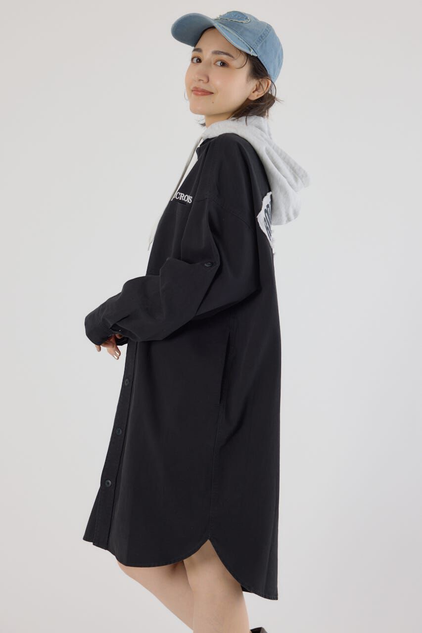 RODEO CROWNS「フード付きロゴシャツワンピース」|ワンピース|