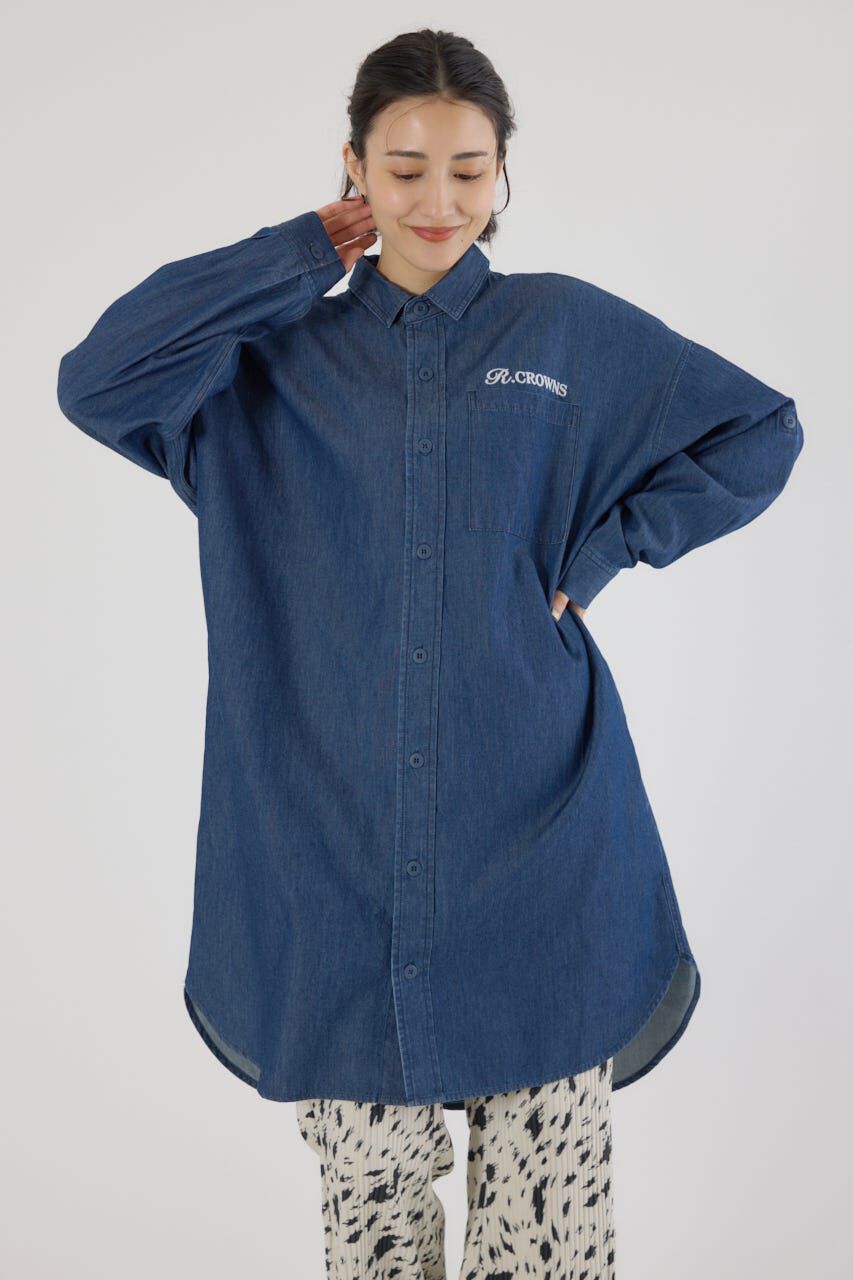 RODEO CROWNS「フード付きロゴシャツワンピース」|ワンピース|