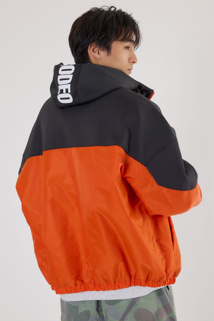 RODEO CROWNS「バイカラーフーデッドブルゾン」|ブルゾン・スタジャン|