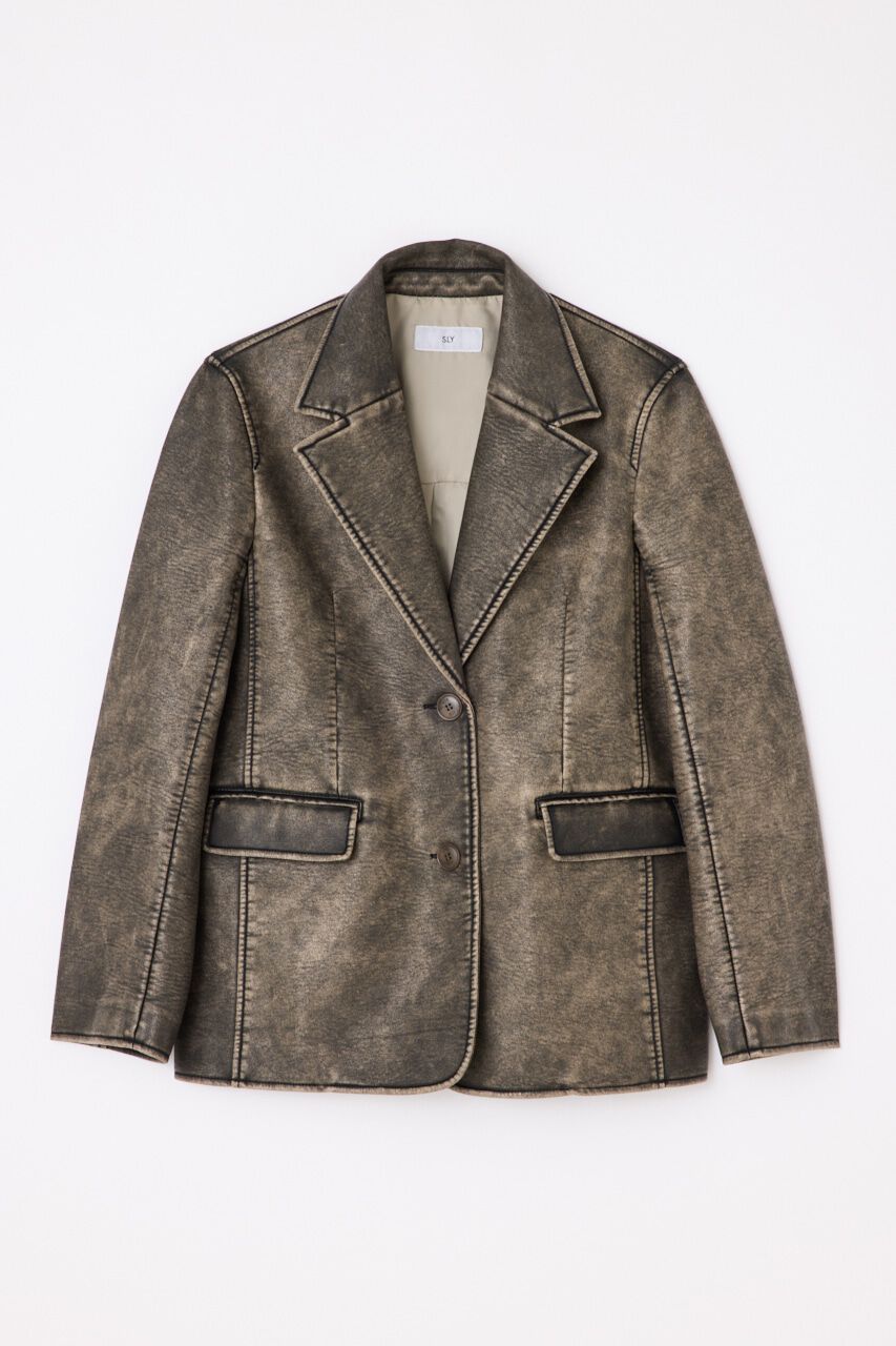 SLY「VINTAGE F／LEATHER TAILORED ジャケット」|その他|