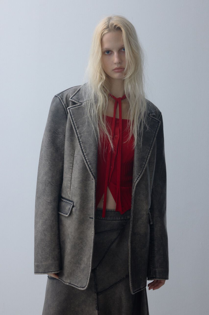 SLY「VINTAGE F／LEATHER TAILORED ジャケット」|その他|