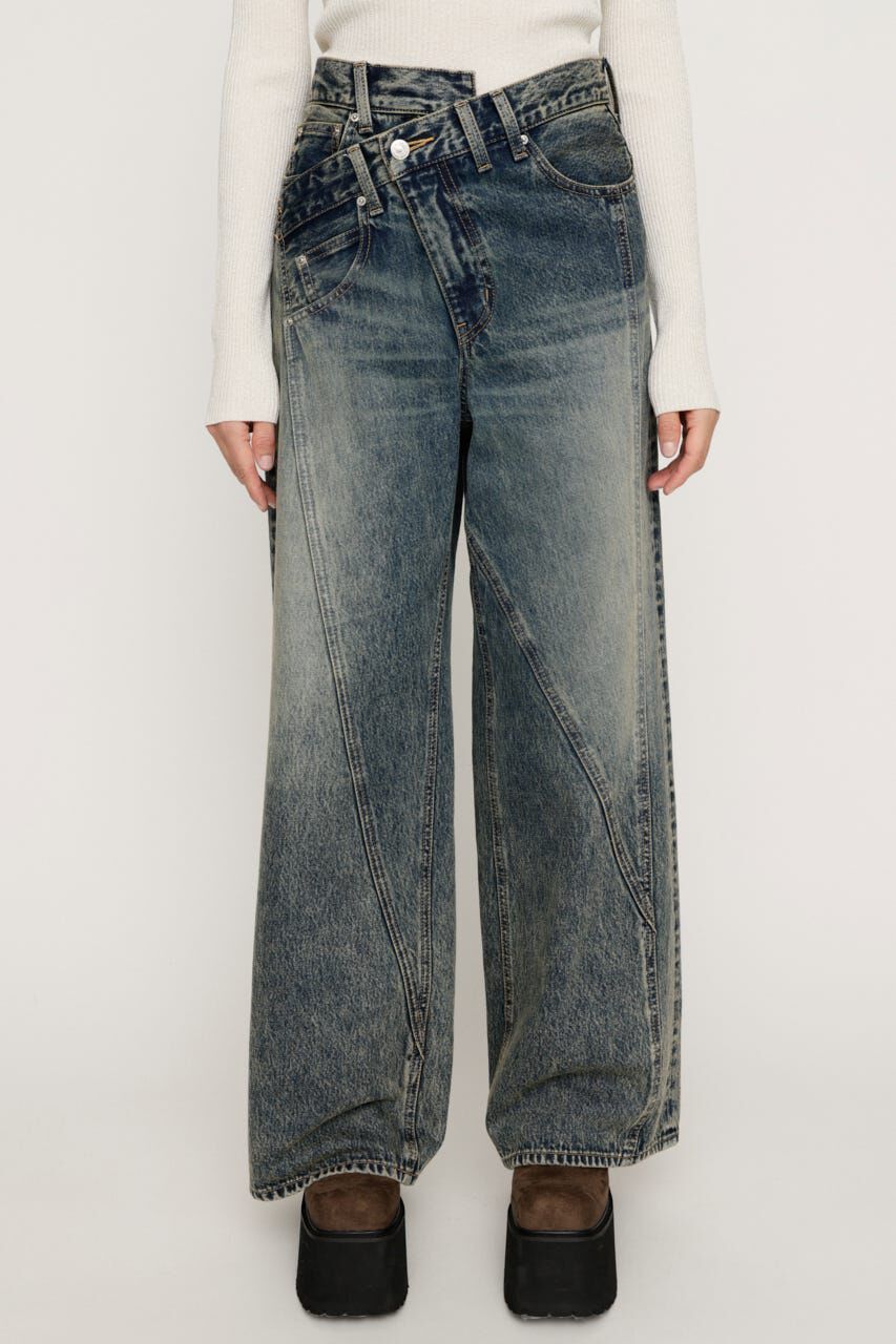 SLY「J／W SWITCHING STRAIGHT パンツ」|デニム|