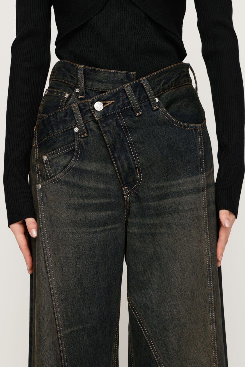 SLY「J／W SWITCHING STRAIGHT パンツ」|デニム|