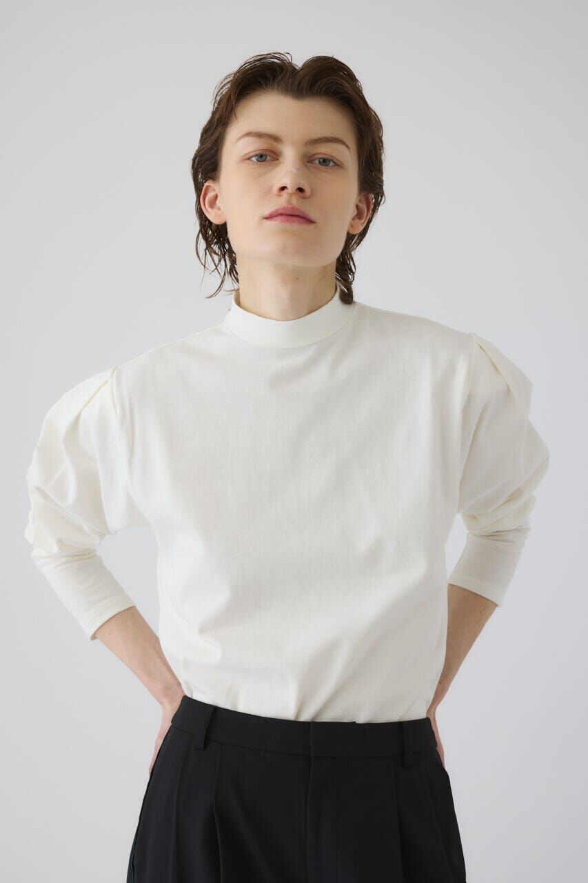 RIM.ARK 「Curved sleeve high collar tops」|Tシャツ・カットソー|