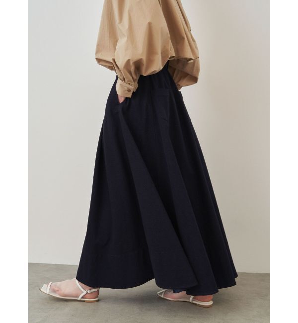 ELENDEEK「DENIM TUCKED SK」|スカート|インディゴ