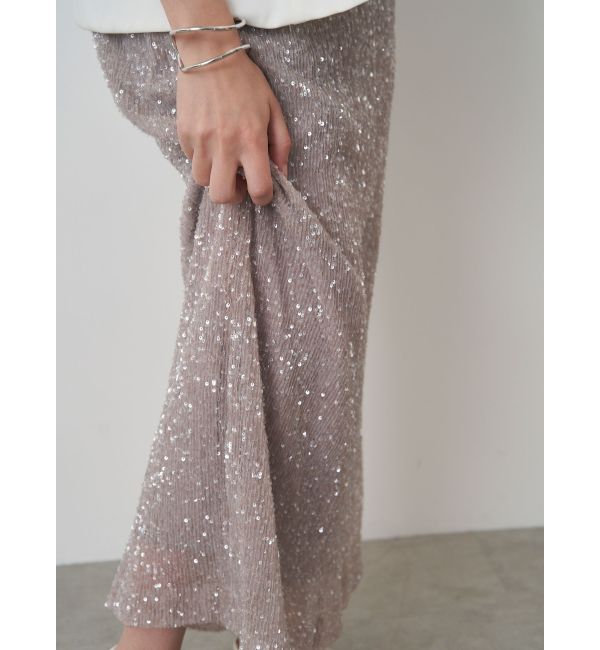 ELENDEEK「SPANGLE PLEATS SK」|スカート|