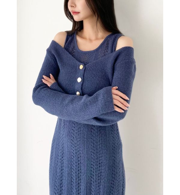 RESEXXY「アンサンブルレースニットワンピース」|ワンピース|