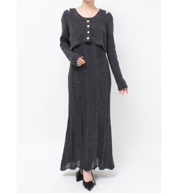 RESEXXY「アンサンブルレースニットワンピース」|ワンピース|