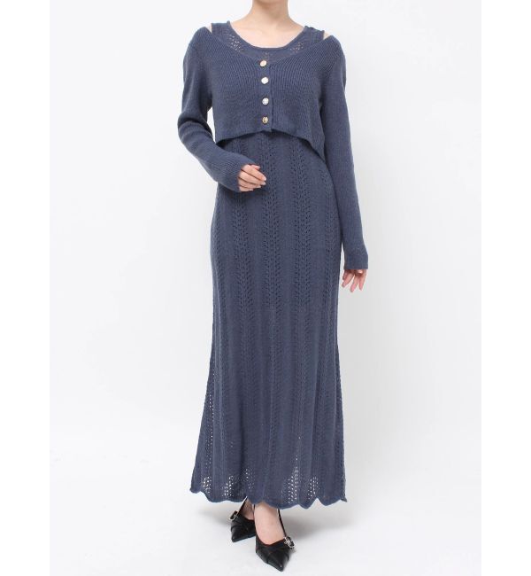 RESEXXY「アンサンブルレースニットワンピース」|ワンピース|