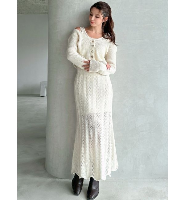 RESEXXY「アンサンブルレースニットワンピース」|ワンピース|