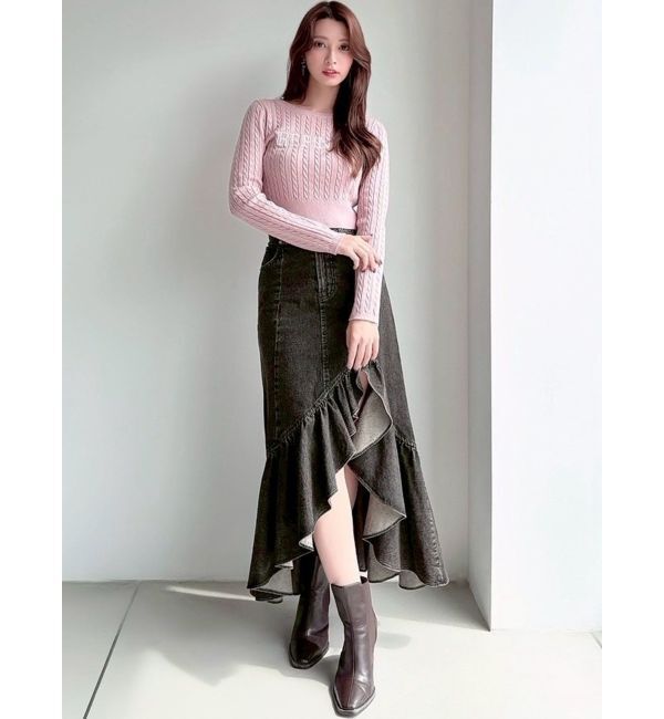 RESEXXY「ラッフルデニムスカート」|スカート|