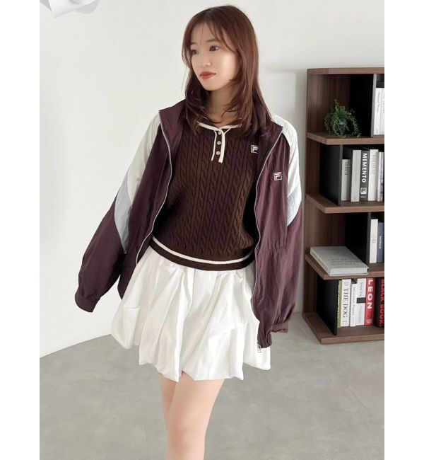 dazzlin「【FILA別注】セーラーカラーラインニットプルオーバー」|ニット・セーター|