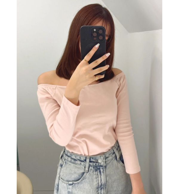 dazzlin「【吉田朱里】温感・セラミド加工カップインオフショルインナー」|インナー|