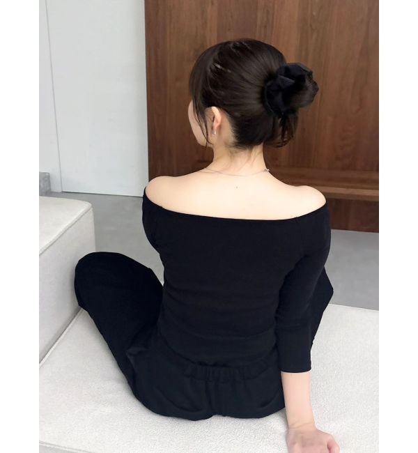 dazzlin「【吉田朱里】温感・セラミド加工カップインオフショルインナー」|インナー|