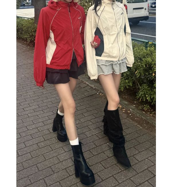 EMODA「ナイロンジップアップブルゾン」|ブルゾン・スタジャン|