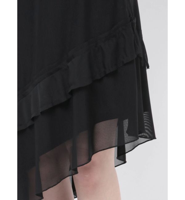 EMODA「ラッフルアシンメトリーミディスカート」|スカート|