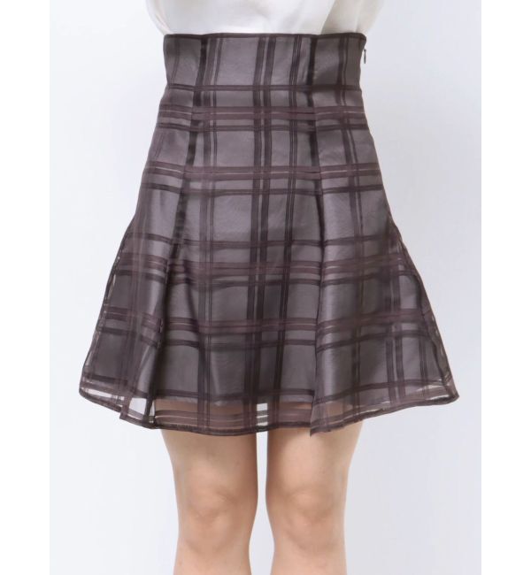 MERCURYDUO「シアーチェックバックレースアップミニスカパン」|その他|
