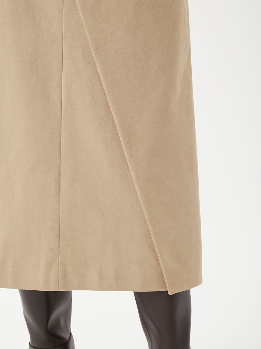 Mila Owen「【セットアップ対応】スウェードアシメストレートスカート」|スカート|