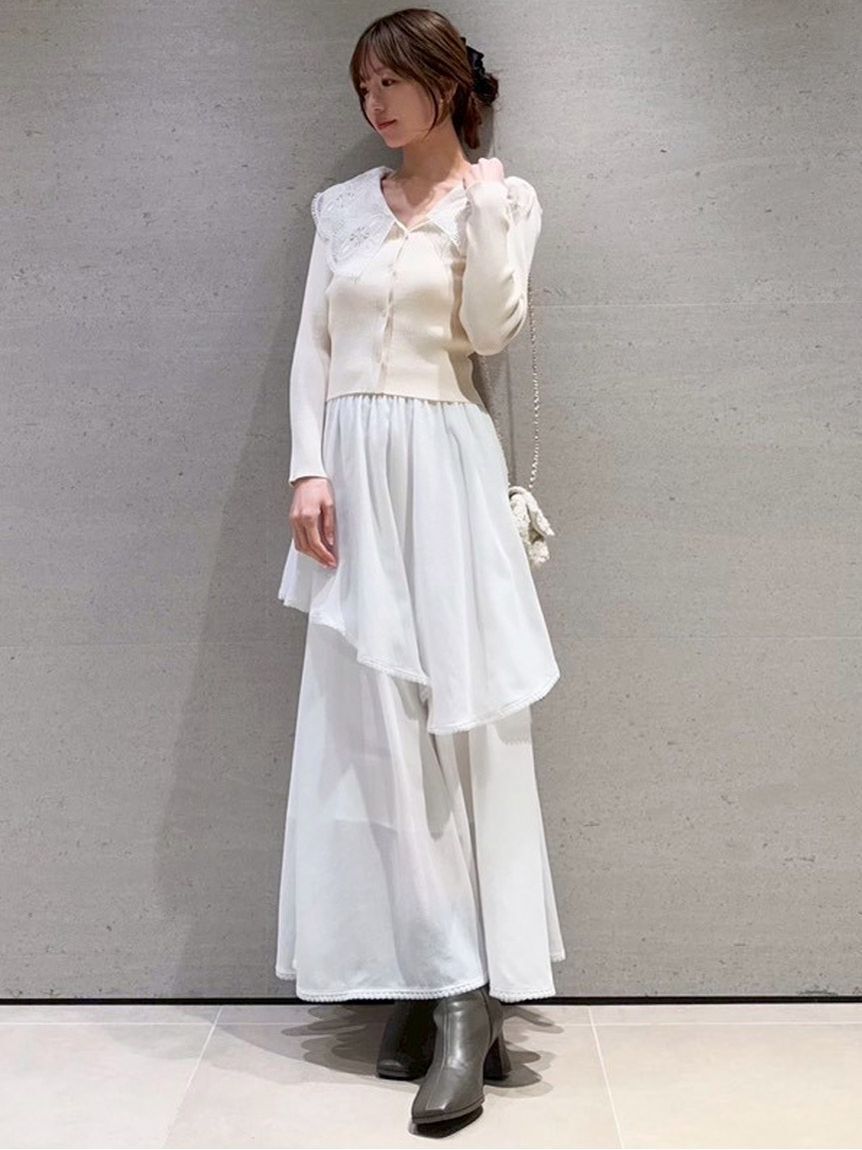 SNIDEL「Sustainableバリエーションティアードスカート」|スカート|