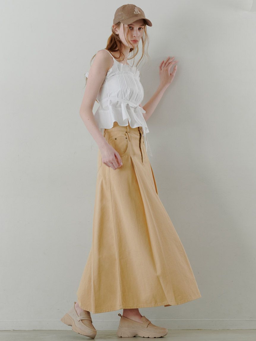 SNIDEL「ロングデニムスカート」|スカート|