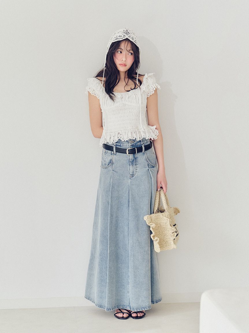 SNIDEL「ロングデニムスカート」|スカート|