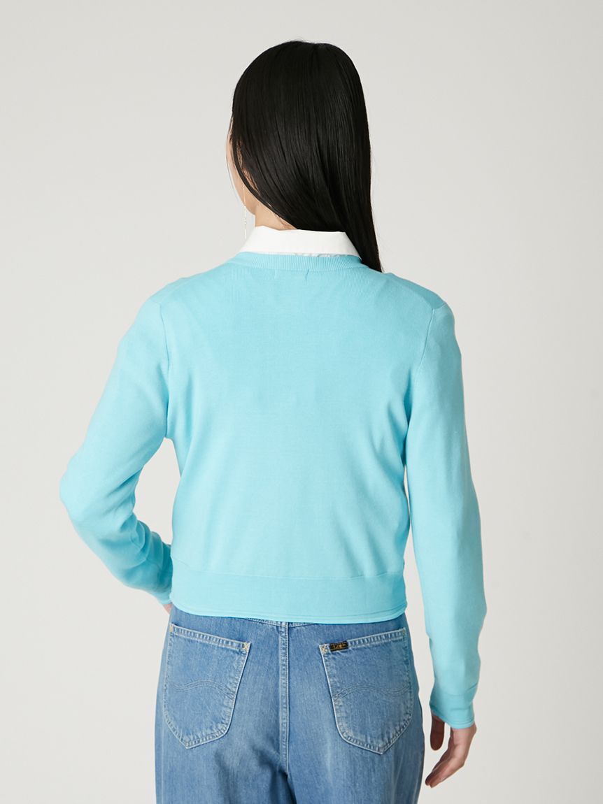 FRAY I.D「コンパクトクルーネックニットカーディガン／ウォッシャブル」|カーディガン|