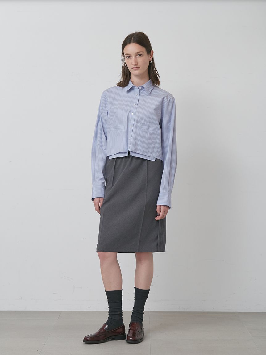 styling/「【セットアップ対応】ドローコードスーツスカート」|スカート|