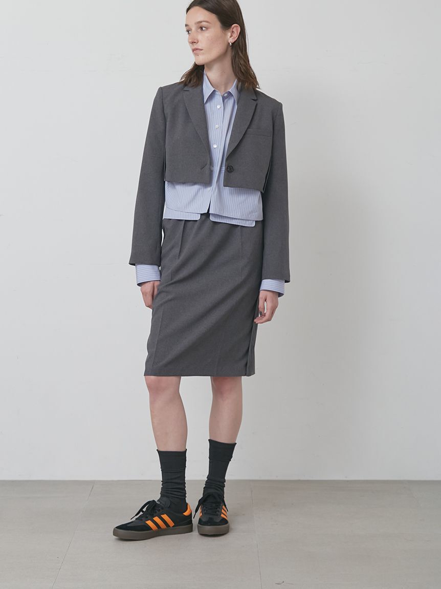 styling/「【セットアップ対応】ドローコードスーツスカート」|スカート|